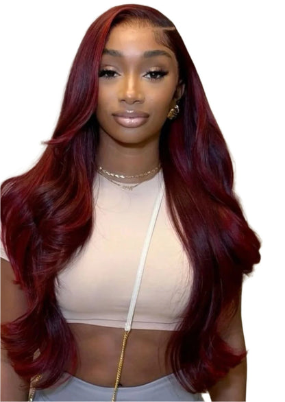 99j  Burgundy Lace Front wig