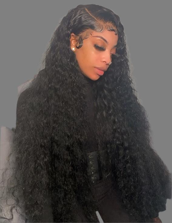 Deep Curly invisible HD Lac Front Wig