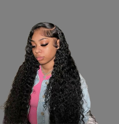 Deep Curly invisible HD Lac Front Wig